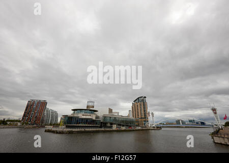 Salford Kais an einem dumpfen bewölkten Tag Manchester uk Stockfoto