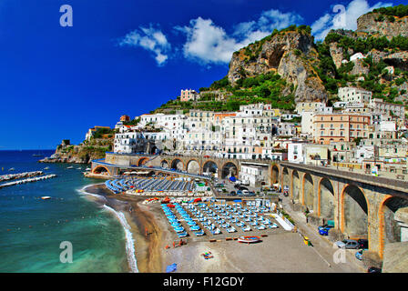 malerischen Dorf Atrani - Smalfi Küste von Italien Stockfoto