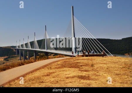 Viadukt von Millau Stockfoto