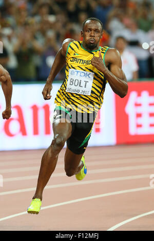 Peking, China. 25. August 2015. Usain Bolt (JAM) Leichtathletik: 15. IAAF World Championships in Athletics Beijing 2015 Herren 200m Läufe im Beijing National Stadium in Peking, China. Bildnachweis: YUTAKA/AFLO SPORT/Alamy Live-Nachrichten Stockfoto