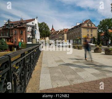 OLSZTYN, Polen - 21. August 2015: Alte Häuser von Olsztyn in Altstadt Zentrum von Olsztyn Stockfoto