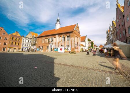 OLSZTYN, Polen - 21. August 2015: Alte Häuser von Olsztyn in Altstadt Zentrum von Olsztyn Stockfoto