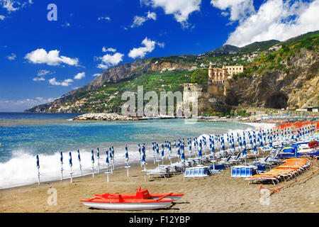 Italien Urlaub - Kosten Maiori in Amalfi Stockfoto