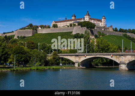 Festung Festung Marienberg, Würzburg, Maintal, Franken, Bayern, Deutschland Stockfoto