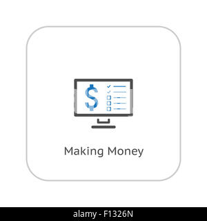 Machen Geld-Symbol. Business-Konzept. Flaches Design. Isolierte Darstellung. Stockfoto