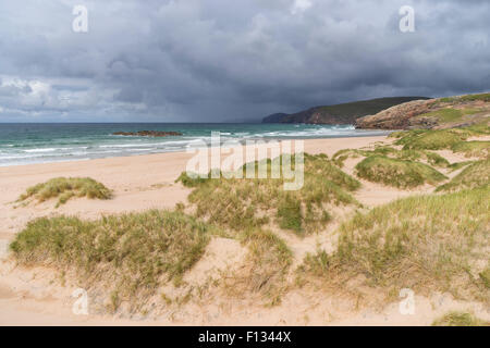 Sandwood Bay in Sutherland, Highland Region, Schottland, Vereinigtes Königreich Stockfoto