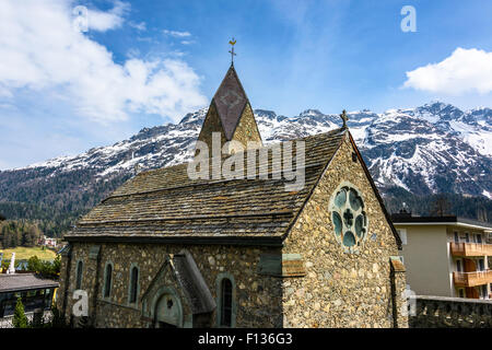 Ansichten rund um St. Moritz, Schweiz Stockfoto