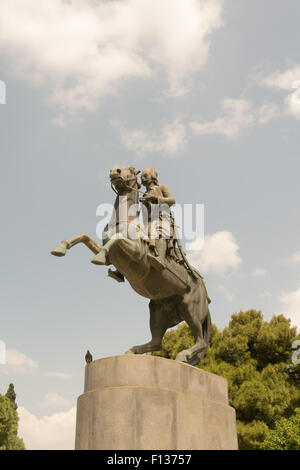 Georgios Karaiskakis Statue in Sidagma Athen Stockfoto