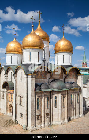 Blick auf die Kathedrale der Dormitio in Moskau Kreml, Russland Stockfoto