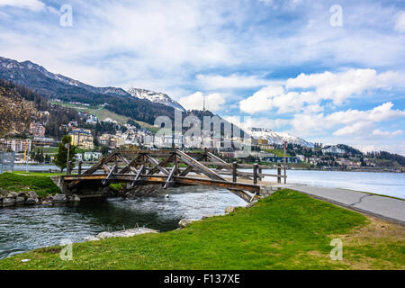 Ansichten rund um St. Moritz, Schweiz Stockfoto