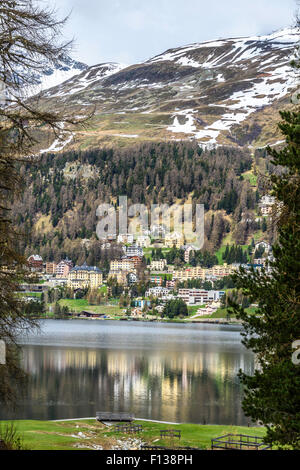 Ansichten rund um St. Moritz, Schweiz Stockfoto