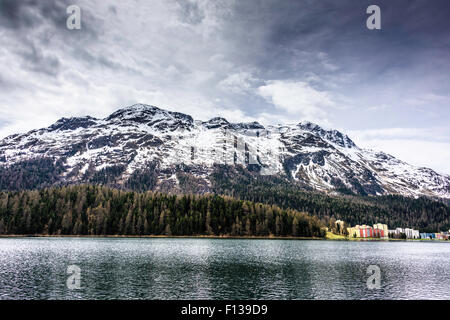 Ansichten rund um St. Moritz, Schweiz Stockfoto