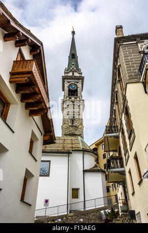 Ansichten rund um St. Moritz, Schweiz Stockfoto