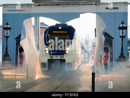 Hennigsdorf, Deutschland, Bombardier Transportation, dreiteiligen elektrischen Triebwagen Typ Talent 2 Stockfoto