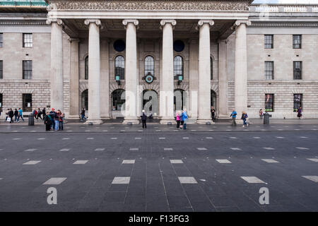 Die GPO, General post Office, auf o ' Connell Street, Dublin, Irland, Website von heftigen Kämpfen während des Aufstands 1916. Stockfoto