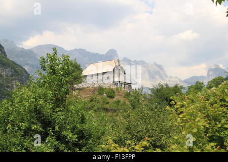 Thethi Tal, Thethi Nationalpark, Shkodra, verfluchten Berge, Albanien, Balkan, Europa Stockfoto