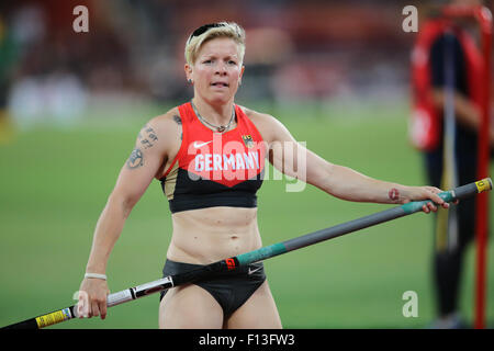 Peking, China. 26. August 2015. Martina Strutz Deutschland reagiert während der Frauen Stabhochsprung Finale von Peking 2015 IAAF World Championships im National Stadium, auch bekannt als Vogelnest, in Peking, China, 26. August 2015. Bildnachweis: Dpa picture Alliance/Alamy Live News Stockfoto