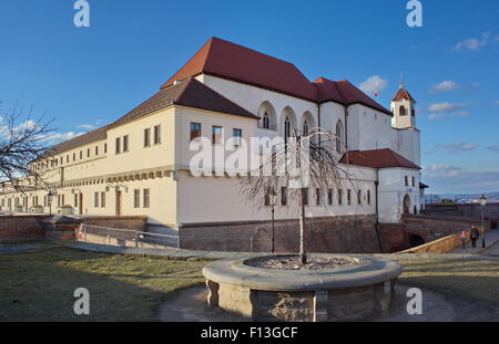 Spilberk Schloss am Abend, Brno, Tschechische Republik Stockfoto