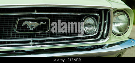 Detail der Front grill 1968 Ford Mustang GT Stockfoto