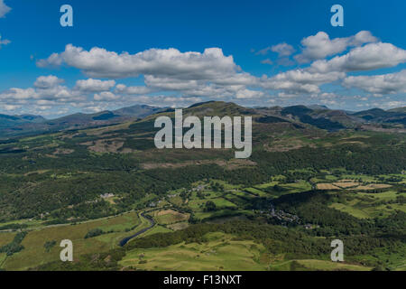 Luftaufnahmen von Snowdonia, North Wales, UK Stockfoto