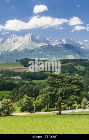 Blick auf die Devoluy, Frankreich Stockfoto