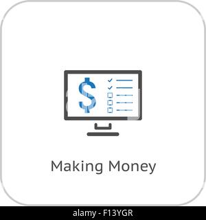 Machen Geld-Symbol. Business-Konzept. Flaches Design. Stock Vektor