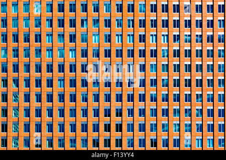 200 Fenster auf eine Gebäude-Fassade in Boston Stockfoto