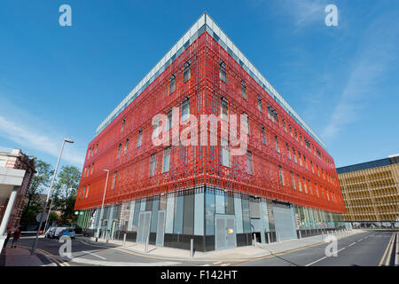 Citylabs Biomedizinische Zentrum der Exzellenz-Gebäude befindet sich in der Nähe der NHS Manchester Royal Infirmary Hospital in Manchester. Stockfoto