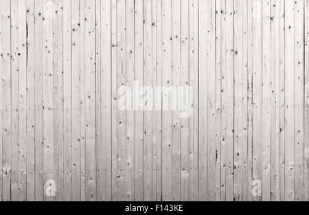 Alte weiße Holzwand Hintergrundtextur Foto mit Ästen und Nägel Stockfoto