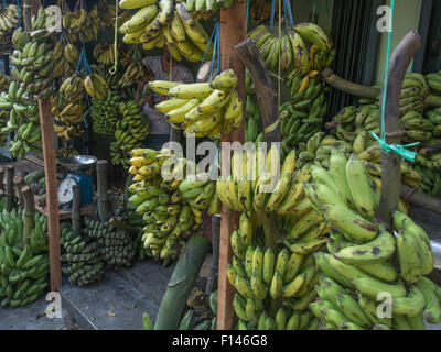 Obstverkäufer in einem Markt in Jakarta, Indonesien Stockfoto