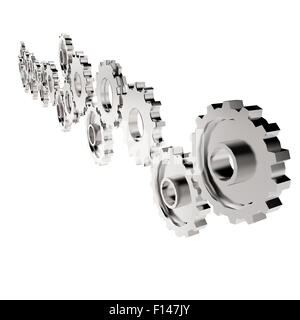 3D Zahnrad Getriebe als Konzept zum Erfolg Stockfoto