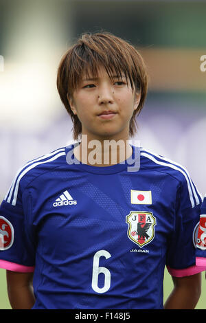 Nanjing, China. 26. August 2015. Rin Sumida (JPN) Fußball: Rin Sumida Japan blickt auf vor der AFC U-19 Frauen Meisterschaft Halbfinalspiel zwischen Japan und Südkorea im Jiangning Sport Center Stadium in Nanjing / China. © AFLO/Alamy Live-Nachrichten Stockfoto