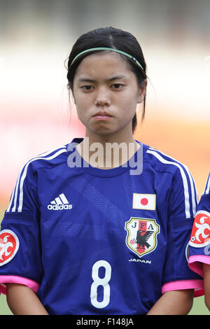 Nanjing, China. 26. August 2015. YUI Hasegawa (JPN) Fußball: Yui Hasegawa Japan blickt auf vor der AFC U-19 Frauen Meisterschaft Halbfinalspiel zwischen Japan und Südkorea im Jiangning Sport Center Stadium in Nanjing / China. © AFLO/Alamy Live-Nachrichten Stockfoto