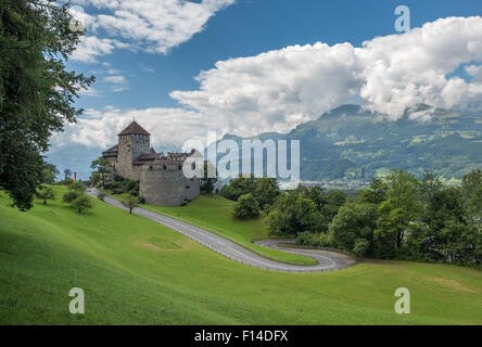 Schloss Vaduz, der Palast und die offizielle Residenz des Fürsten von Liechtenstein. Stockfoto