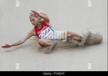 Peking, China. 27. August 2015. Darya Klishina Russlands konkurriert in der Weitsprung-Qualifikation der 15. International Association of Athletics Federations (IAAF) Leichtathletik-Weltmeisterschaften in Peking, China, 27. August 2015. © Dpa picture-Alliance/Alamy Live News © Dpa picture-Alliance/Alamy Live News © Dpa picture-Alliance/Alamy Live News Bildnachweis: Dpa picture-Alliance/Alamy Live News Stockfoto