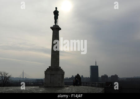Das Victor (Pobednik) Denkmal für Frieden am Festung Kalemegdan in Belgrad, Serbien. Stockfoto