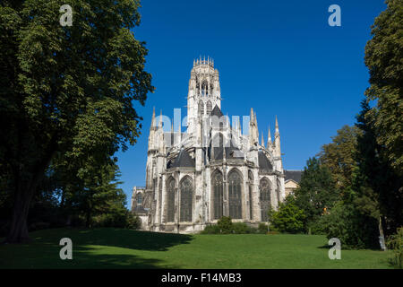 L'Église dieAbbatiale Saint-Ouen (Kirche von St. Ouen), Rouen, Normandie, Frankreich Stockfoto