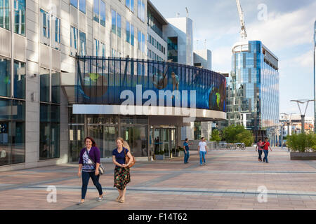 Europäischen Parlaments Bürogebäude im Espace Leopold (Leopold Platz). 21. August 2015 in Brüssel, Belgien Stockfoto
