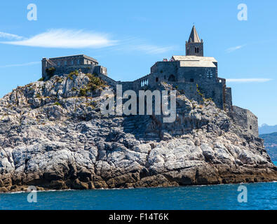 Die Kirche von St. Peter, Porto Venere, Italien Stockfoto