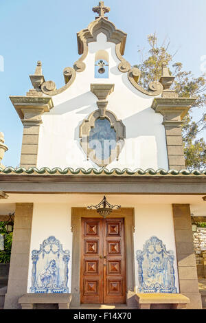 Kapelle auf dem Gelände der Quinta Monte Funchal Madeira Stockfoto