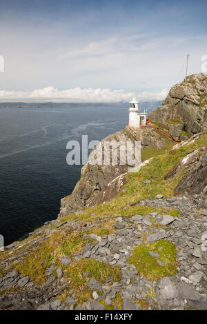 Porträt von Schafs-Kopf und Leuchtturm, County Cork, Irland Stockfoto