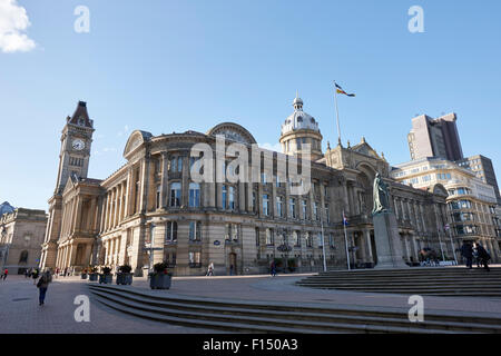 Victoria Square und Birmingham Council House Clock Tower und Kunstmuseum UK Stockfoto