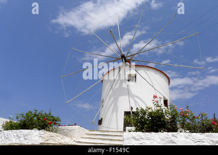 weiße gewaschenen Mühle auf Kos Griechenland Stockfoto