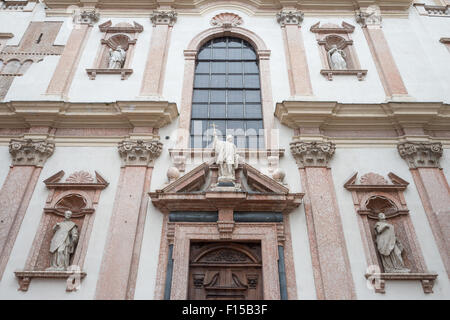 Trento, Italien, Website des Barock Kirche von San Francesco Saverio auf Via Roma Stockfoto