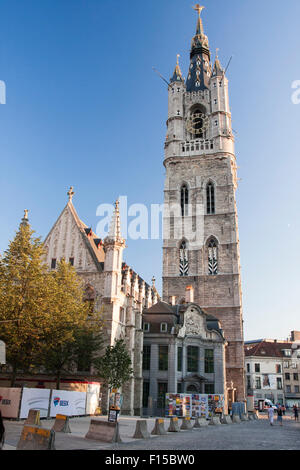Glockenturm im historischen Zentrum von Gent, Belgien Stockfoto