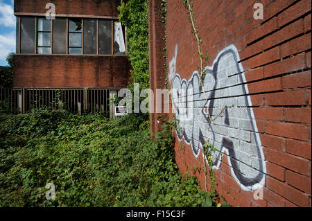 Die Relikte der ehemaligen Hoover-Fabrik in Merthyr, South Wales, UK Stockfoto