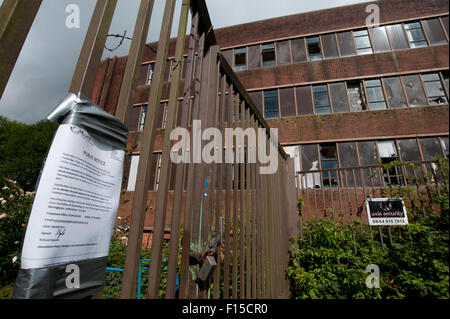 Die Relikte der ehemaligen Hoover-Fabrik in Merthyr, South Wales, UK Stockfoto