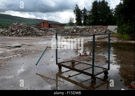 Die Relikte der ehemaligen Hoover-Fabrik in Merthyr, South Wales, UK Stockfoto