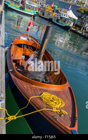 Dampf Boot im klassischen Boot zeigen Victoria Harbor Victoria British Columbia Kanada Stockfoto