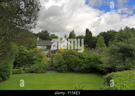 Rydal Mount Haus und die Gärten, die Heimat von William Wordsworth in der Nähe von Ambleside, Cumbria, Nationalpark Lake District, England, UK. Stockfoto